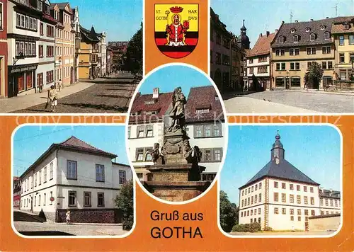 AK / Ansichtskarte Gotha Thueringen Hauptmarkt Zur Goldenen Schelle Schellenbrunnen Hauptmarkt Kat. Gotha