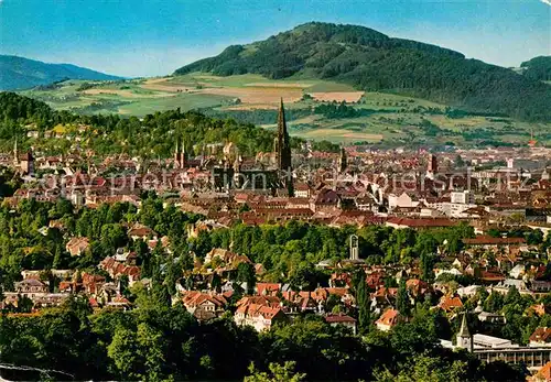 AK / Ansichtskarte Freiburg Breisgau Panorama mit Freiburger Muenster Kat. Freiburg im Breisgau