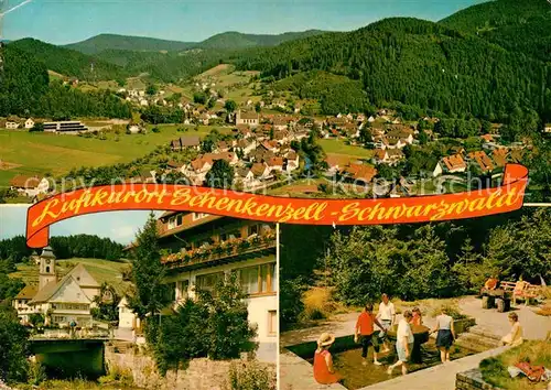 AK / Ansichtskarte Schenkenzell Panorama Dorfmotiv Wassertretanlage Kat. Schenkenzell Schwarzwald