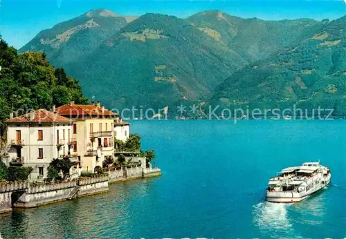 AK / Ansichtskarte Mamete Lago di Lugano Teilansicht Dampfer Kat. Italien