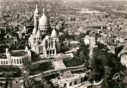 AK / Ansichtskarte Paris Basilique du Sacre Coeur de Montmartre Vue aerienne Kat. Paris