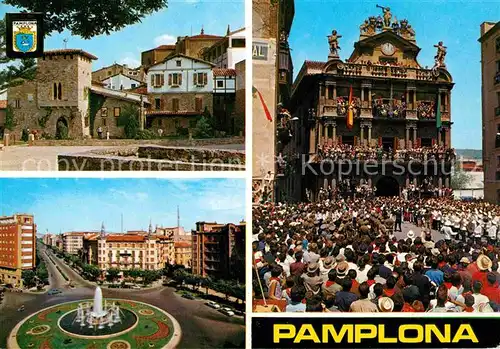 AK / Ansichtskarte Pamplona Navarra Fiestas de S. Fermin Baluarte del Redin Plaza del Principe de Viana Kat. Pamplona