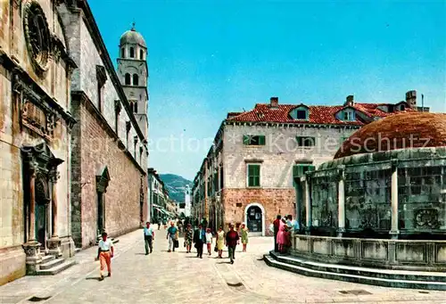 AK / Ansichtskarte Dubrovnik Ragusa Placa s Onofrijevom cesmom Kat. Dubrovnik