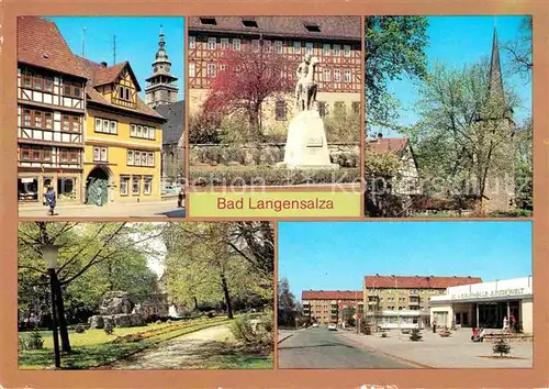 AK / Ansichtskarte Bad Langensalza Erfurter Str Heimatmuseum Klagetor Karl Liebknecht Platz HO Kaufhalle Junge Welt Kat. Bad Langensalza