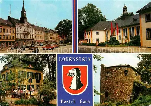 AK / Ansichtskarte Lobenstein Bad Markt Kreiskulturhaus Parkpavillon Alter Turm