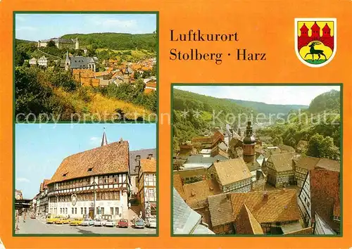 AK / Ansichtskarte Stolberg Harz FDGB Erholungsheim Comenius Rathaus Saigerturm Kat. Stolberg Harz