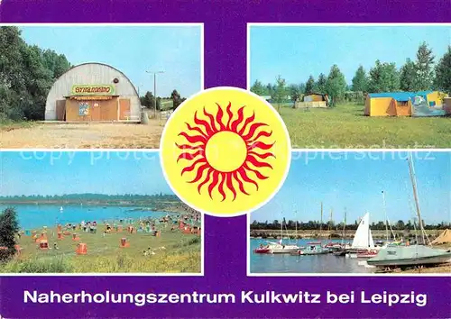AK / Ansichtskarte Kulkwitz Strandkino Campingplatz Strand Segelhafen Kat. Markranstaedt