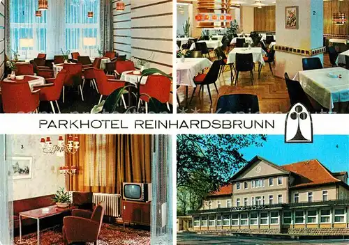 AK / Ansichtskarte Tabarz Parkhotel Reinhardsbrunn Mokkastube Restaurant Appartement Ansicht Kat. Tabarz Thueringer Wald