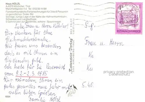 AK / Ansichtskarte Kitzbuehel Tirol Haus Hoelzl Kat. Kitzbuehel