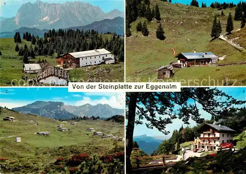 AK / Ansichtskarte Koessen Tirol Straubingerhaus Eggenalm Wilder Kaiser Durchkaser Steinplatte Brennhuette Alpengasthof Kat. Koessen
