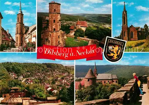 AK / Ansichtskarte Dilsberg Burg Kirche Kat. Neckargemuend