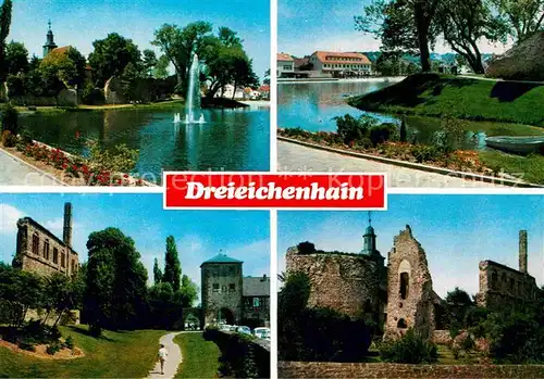 AK / Ansichtskarte Dreieichenhain Ruine Teich Kat. Dreieich