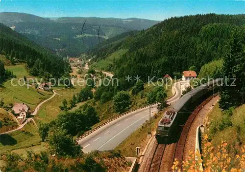 AK / Ansichtskarte Triberg Schwarzwald Nussbachtal Schwarzwaldbahn Kat. Triberg im Schwarzwald