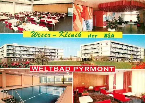 AK / Ansichtskarte Pyrmont Bad Weser Klinik Kat. Bad Pyrmont