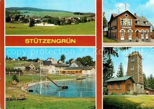 AK / Ansichtskarte Stuetzengruen Gasthaus Bahnschloesschen Aussichtsturm  Kat. Stuetzengruen