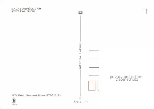 AK / Ansichtskarte Balatonfoeldvar Szot Park uedueloe Kat. Ungarn