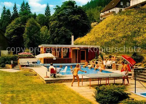 AK / Ansichtskarte Wildemann Haus Sonneck Hotel Garni Swimmingpool Kat. Wildemann Harz