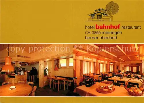 AK / Ansichtskarte Meiringen BE Hotel Bahnhof  Kat. Meiringen