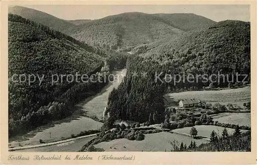 AK / Ansichtskarte Medelon Panorama Blick zum Forsthaus Kaltenscheid Kat. Medebach