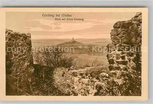 AK / Ansichtskarte Gleiberg Panorama Blick auf Ruine Vetzberg