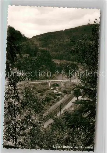 AK / Ansichtskarte Liesen Lieser Bruecke im Nuhnetal Kat. Hallenberg