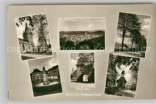 AK / Ansichtskarte Brilon Propsteikirche Panorama Str Brilon Kump Derkere Tor Borberg Kapelle Kat. Brilon