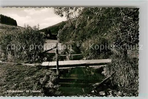 AK / Ansichtskarte Liesen Brueckelchen im Liesetal Kat. Hallenberg