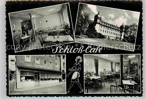 AK / Ansichtskarte Lich Hessen Schloss Cafe Schlossplatz Gastraeume Kat. Lich