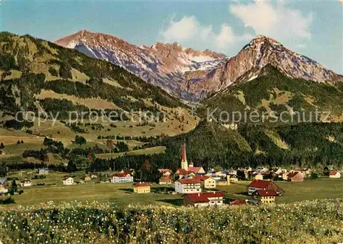 AK / Ansichtskarte Fischen Allgaeu Entschenkopf Nebelhorn Rubihorn Kat. Fischen i.Allgaeu