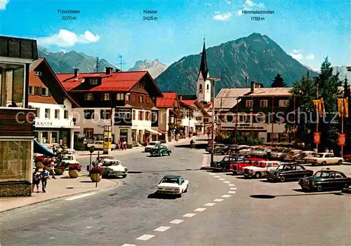 AK / Ansichtskarte Oberstdorf Bahnhofsplatz Fuerschisser Himmelschrofen Kratzer  Kat. Oberstdorf