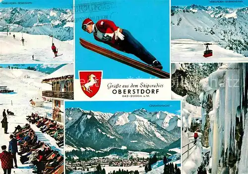 AK / Ansichtskarte Oberstdorf Ski Nebelhorn Sesselbahn Breitachklamm  Kat. Oberstdorf