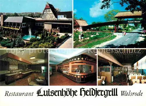 AK / Ansichtskarte Walsrode Lueneburger Heide Restaurant Luisenhoehe Heidjergrill Gastraeume Theke Kat. Walsrode