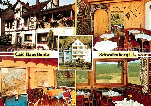 AK / Ansichtskarte Schwalenberg Cafe Haus Bunte Gastraeume Kat. Schieder Schwalenberg