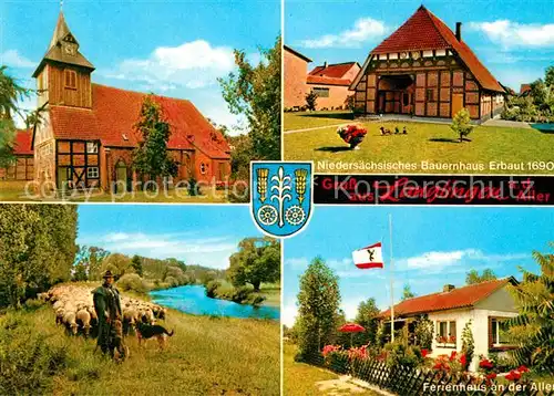 AK / Ansichtskarte Langlingen Niedersaechs Bauernhaus Schafherde Ferienhaus an der Aller Kat. Langlingen