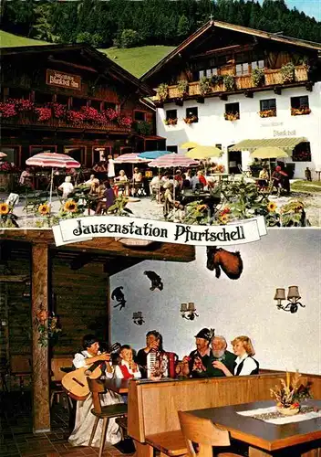 AK / Ansichtskarte Neustift Stubaital Tirol Jausenstation Pfurtschnell Gaststube Terrasse Kat. Neustift im Stubaital