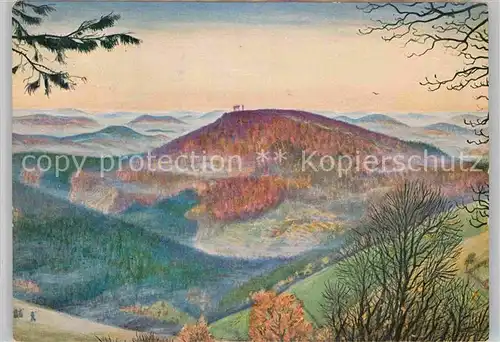 AK / Ansichtskarte Schmallenberg Hoher Knochen Herbstbild Karl Schaefer Kat. Schmallenberg