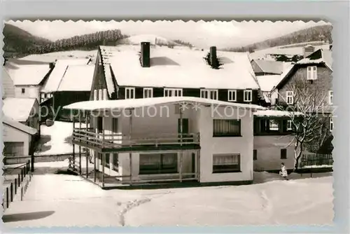 AK / Ansichtskarte Liesen Pension Haus Anneliese im Winter Luftkurort Wintersportplatz Kat. Hallenberg