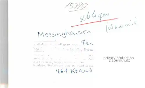 AK / Ansichtskarte Messinghausen Pension Kaulmann Kat. Brilon