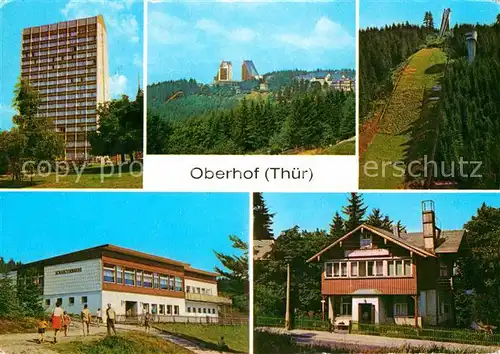 AK / Ansichtskarte Oberhof Thueringen FDGB Erholungsheim Rennsteig Interhotel Panorama Schanze Rennsteig Kat. Oberhof Thueringen