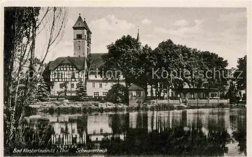 AK / Ansichtskarte Bad Klosterlausnitz Schwanenteich Schloss Kat. Bad Klosterlausnitz