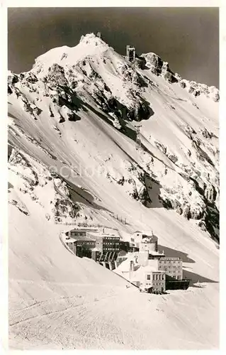 AK / Ansichtskarte Zugspitzbahn Hotel Schneefernerhaus Gipfelstain Kat. Eisenbahn