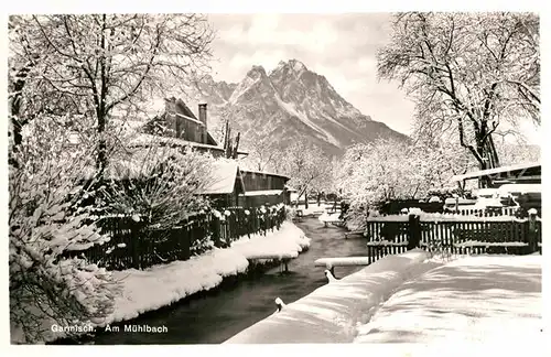 AK / Ansichtskarte Garmisch Partenkirchen Muehlbach Winter Kat. Garmisch Partenkirchen