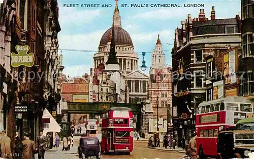AK / Ansichtskarte London Fleet Street Sant Pauls Cathedral Kat. City of London