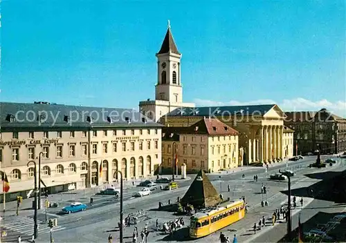 AK / Ansichtskarte Karlsruhe Baden Marktplatz Stadtkirche