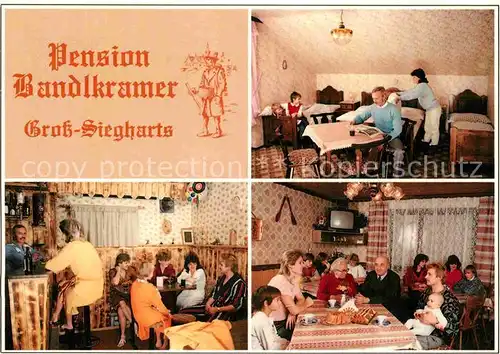 AK / Ansichtskarte Gross Siegharts Pension Brandlkramer Gaststube Bar Kat. Gross Siegharts