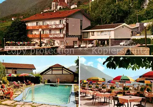 AK / Ansichtskarte Marling Piccolo Hotel Marlingerhof Schwimmbad Terrasse Kat. Marling Marlengo