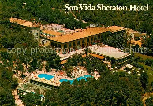 AK / Ansichtskarte Palma de Mallorca Son Vida Sheraton Hotel Fliegeraufnahme Kat. Palma de Mallorca