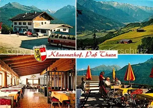 AK / Ansichtskarte Mittersill Oberpinzgau Restaurant Klausnerhof Gastraum Terrasse Pass Thurn Kat. Mittersill
