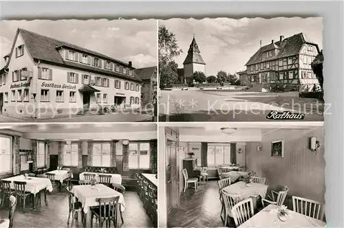 AK / Ansichtskarte Grossen Buseck Gasthaus Gerlach Rathaus Bromsilber Kat. Buseck