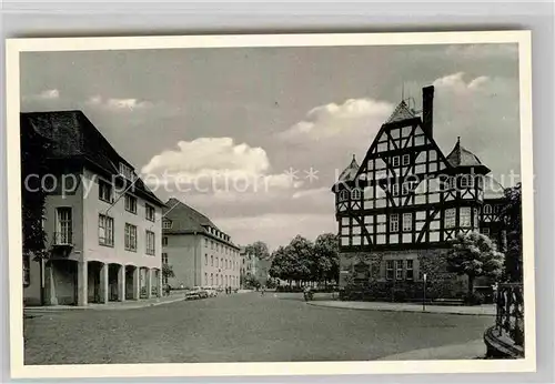 AK / Ansichtskarte Giessen Lahn Landgraf Philipp Platz mit Polytechnikum Universitaetsstadt Fachwerkhaus Kat. Giessen